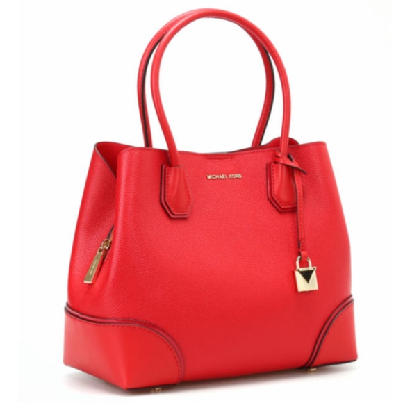 MICHAEL MICHAEL KORS Mercer Gallery Bright Red Medium Bag - Picture 3 of 14